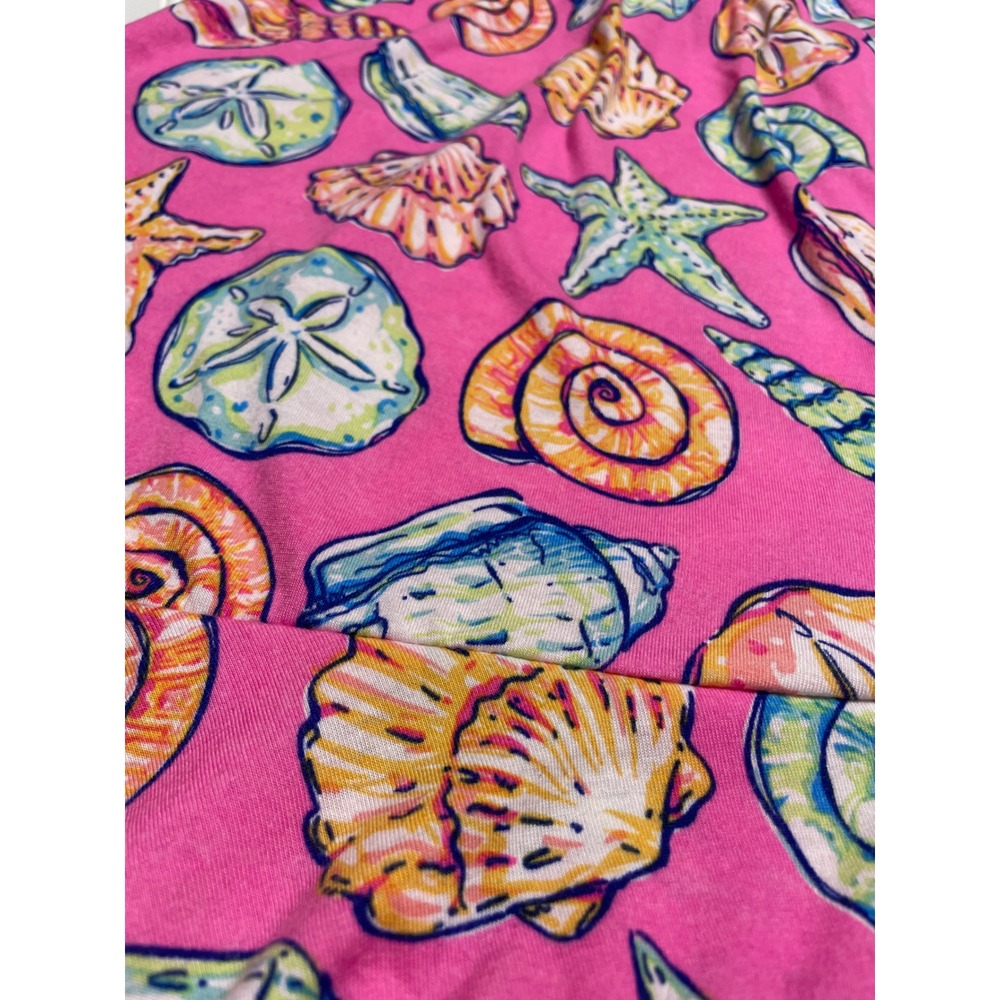 Simply Southern Pink Seashell Short Sleeve Midi Dress Women's Large - Picture 8 of 10